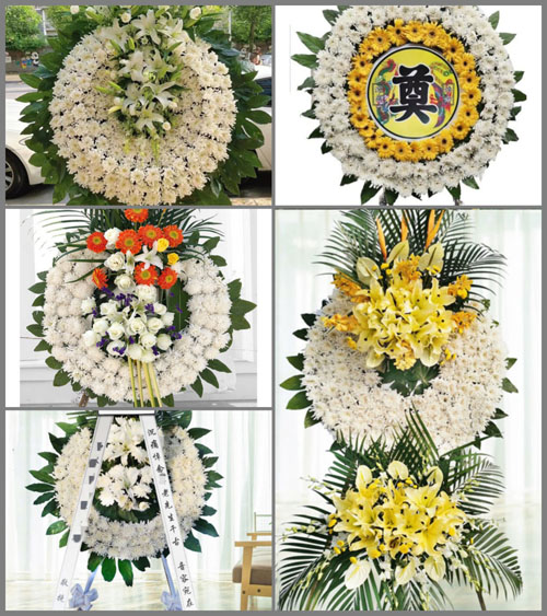 山东青岛即墨市蓝村镇蓝村五里村花圈速递